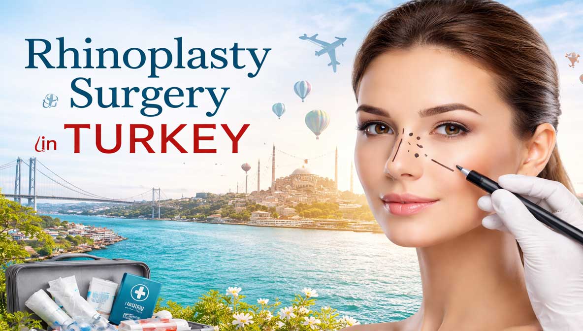 Rhinoplasty surgery in Turkey performed by experienced plastic surgeons, showcasing advanced nose reshaping techniques, modern medical facilities, and comprehensive health tourism services for international patients.
